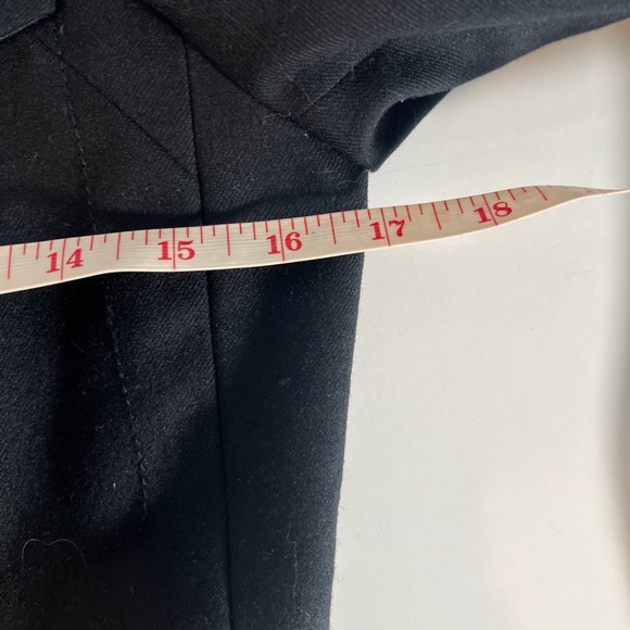 Classic Black Mock Neck Military Inspired Wool Jacket - Picture 14 of 14